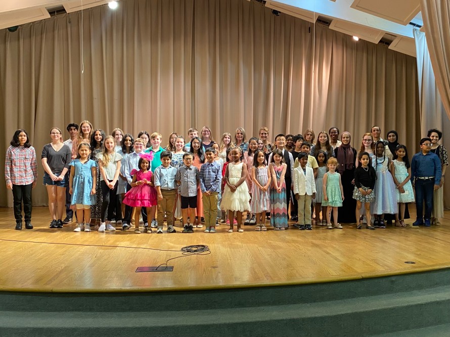 Group of students K-12 and adults who won the 2025 Collin County Poetry Contest
